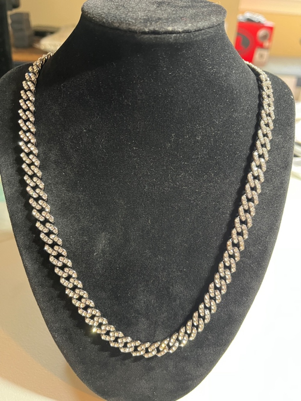 22” Copper with CZ’s Cuban Link Necklace - Men